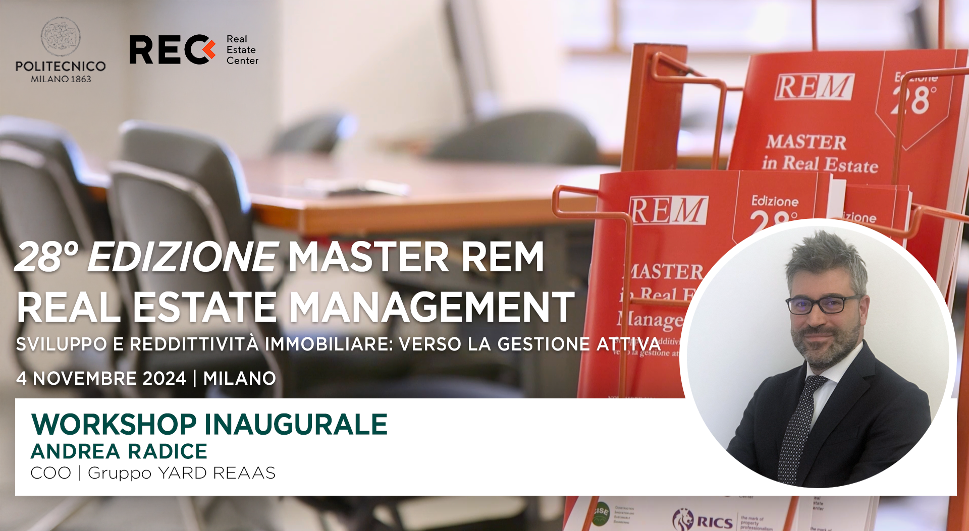 YARD REAAS meets students at the inaugural workshop of the REM - Real Estate Management Master at the Polytechnic University of Milan