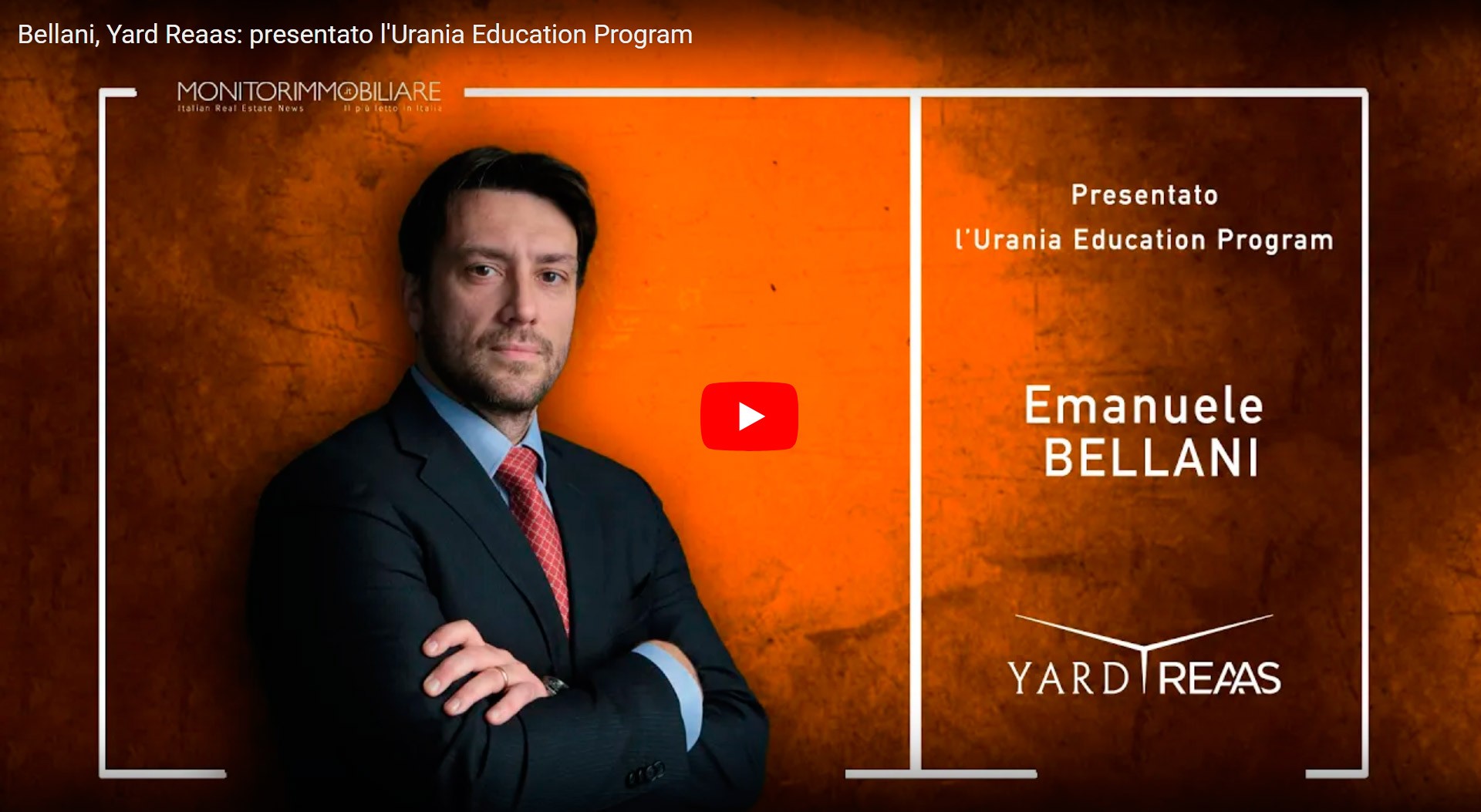Emanuele Bellani, YARD REAAS: presentato l'Urania Education Program