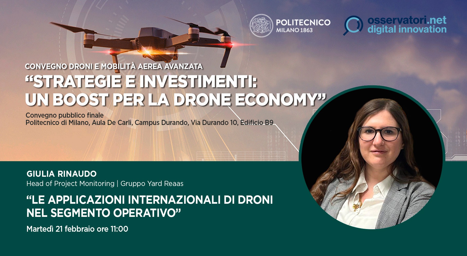 Giulia Rinaudo relatrice al convegno